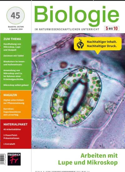 Titelbild der Ausgabe 45/2024 von Biologie 5-10. Diese Zeitschrift und viele weitere Zeitschriften für Pädagogik als Abo oder epaper bei United Kiosk online kaufen.