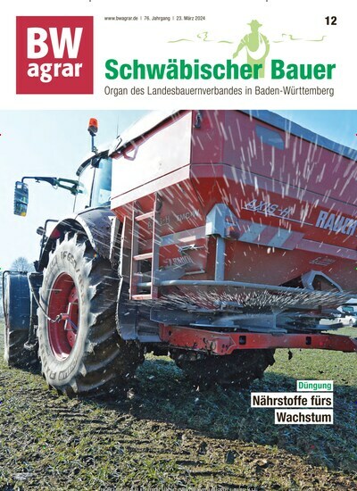 Titelbild der Ausgabe 12/2024 von BWagrar Schwäbischer Bauer. Diese Zeitschrift und viele weitere Naturzeitschriften, Landwirtschaftszeitungen und Umweltmagazine als Abo oder epaper bei United Kiosk online kaufen.