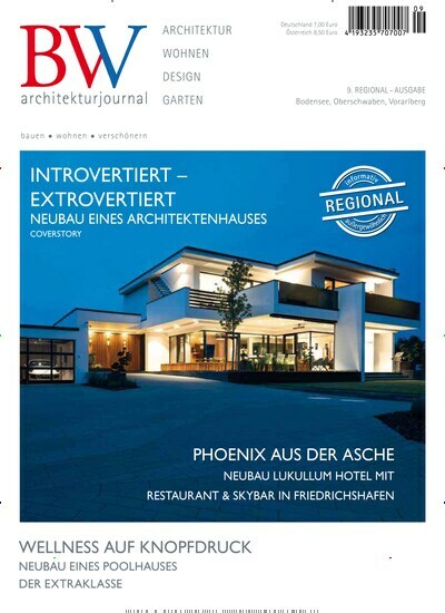 Titelbild der Ausgabe 9/2022 von BWV-architekturjournal Bodensee - Oberschwaben - Vorarlberg. Diese Zeitschrift und viele weitere Architekturzeitschriften und Bauzeitschriften als Abo oder epaper bei United Kiosk online kaufen.