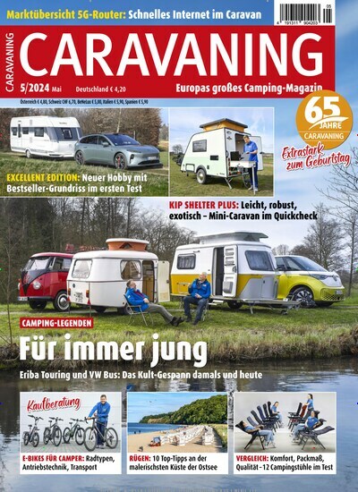 Titelbild der Ausgabe 5/2024 von Caravaning. Diese Zeitschrift und viele weitere Automagazine und Motorradzeitschriften als Abo oder epaper bei United Kiosk online kaufen.