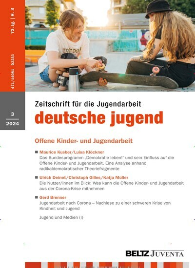 Titelbild der Ausgabe 3/2024 von deutsche jugend. Diese Zeitschrift und viele weitere Zeitschriften für Pädagogik als Abo oder epaper bei United Kiosk online kaufen.