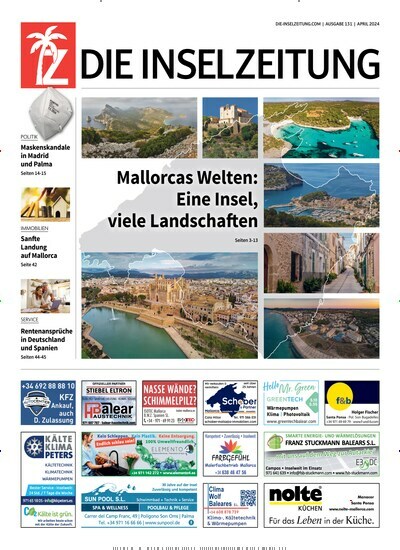 Titelbild der Ausgabe 131/2024 von Die Inselzeitung Mallorca. Diese Zeitschrift und viele weitere Zeitungsabos als Abo oder epaper bei United Kiosk online kaufen.