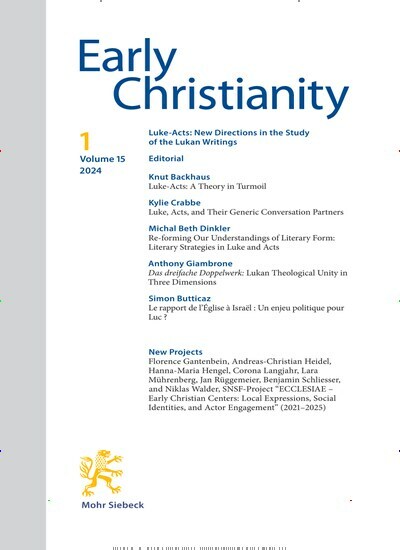 Titelbild der Ausgabe 1/2024 von Early Christianity (EC). Diese Zeitschrift und viele weitere Kunstmagazine und Kulturmagazine als Abo oder epaper bei United Kiosk online kaufen.