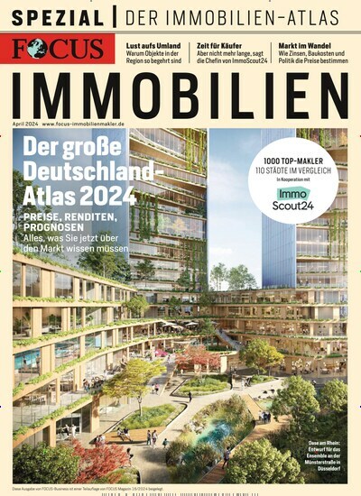 Titelbild der Ausgabe 1/2024 von FOCUS Spezial Immobilien. Diese Zeitschrift und viele weitere Wirtschaftsmagazine und Politikmagazine als Abo oder epaper bei United Kiosk online kaufen.