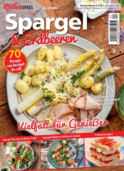 Titelbild der Ausgabe 67/2024 von Küchenspaß. Diese Zeitschrift und viele weitere Kochzeitschriften und Backzeitschriften als Abo oder epaper bei United Kiosk online kaufen.