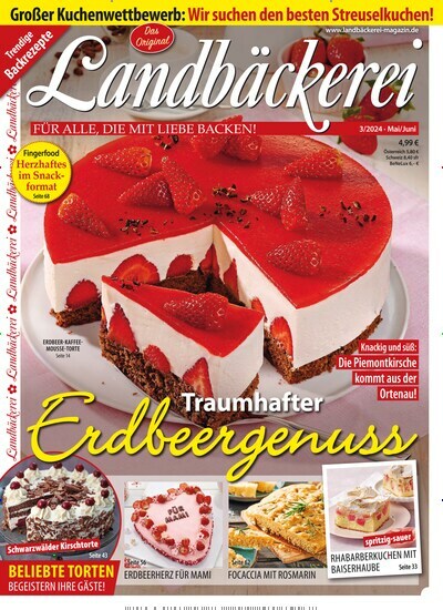 Titelbild der Ausgabe 3/2024 von Landbäckerei. Diese Zeitschrift und viele weitere Kochzeitschriften und Backzeitschriften als Abo oder epaper bei United Kiosk online kaufen.