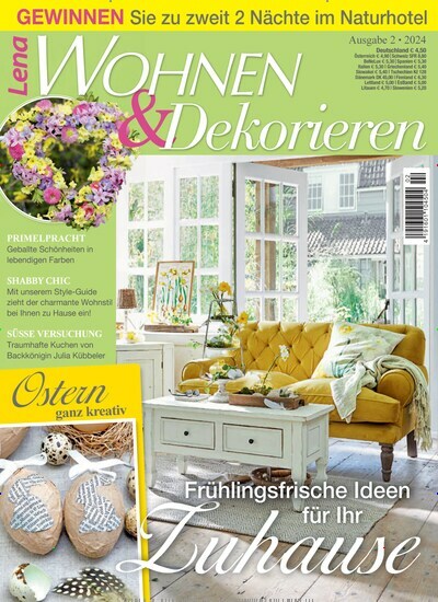 Titelbild der Ausgabe 2/2024 von Lena Wohnen & Dekorieren. Diese Zeitschrift und viele weitere Gartenzeitschriften und Wohnzeitschriften als Abo oder epaper bei United Kiosk online kaufen.
