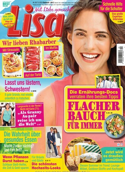Titelbild der Ausgabe 20/2024 von Lisa. Diese Zeitschrift und viele weitere Frauenzeitschriften als Abo oder epaper bei United Kiosk online kaufen.