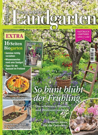 Titelbild der Ausgabe 2/2024 von Mein schöner Landgarten. Diese Zeitschrift und viele weitere Gartenzeitschriften und Wohnzeitschriften als Abo oder epaper bei United Kiosk online kaufen.
