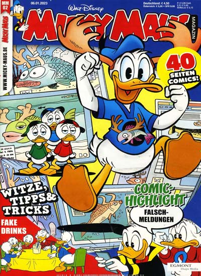 Titelbild der Ausgabe 2/2023 von Micky Maus Magazin. Diese Zeitschrift und viele weitere Jugendzeitschriften und Kinderzeitschriften als Abo oder epaper bei United Kiosk online kaufen.