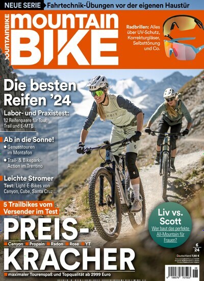 Titelbild der Ausgabe 6/2024 von MountainBIKE. Diese Zeitschrift und viele weitere Sportmagazine als Abo oder epaper bei United Kiosk online kaufen.