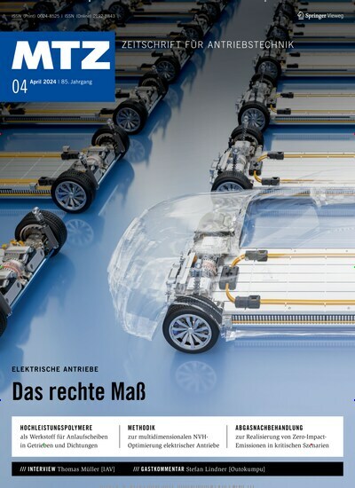 Titelbild der Ausgabe 4/2024 von MTZ - Motortechnische Zeitschrift. Diese Zeitschrift und viele weitere Industriemagazine und Handwerkmagazine als Abo oder epaper bei United Kiosk online kaufen.
