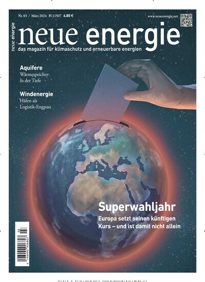 Titelbild der Ausgabe 3/2024 von neue energie. Diese Zeitschrift und viele weitere Wirtschaftsmagazine und Politikmagazine als Abo oder epaper bei United Kiosk online kaufen.