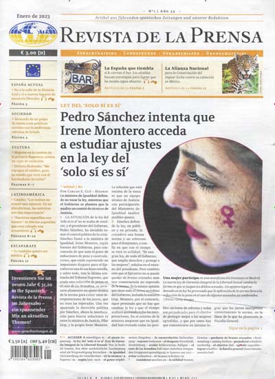 Titelbild der Ausgabe 1/2023 von Revista de la Prensa. Diese Zeitschrift und viele weitere Reisemagazine, Freizeitmagazine und Wissensmagazine als Abo oder epaper bei United Kiosk online kaufen.