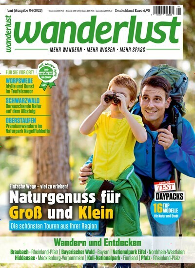 Titelbild der Ausgabe 4/2023 von Wanderlust. Diese Zeitschrift und viele weitere Reisemagazine, Freizeitmagazine und Wissensmagazine als Abo oder epaper bei United Kiosk online kaufen.