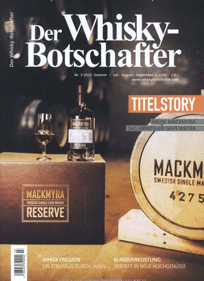 Titelbild der Ausgabe 3/2022 von Whisky Botschafter. Diese Zeitschrift und viele weitere Kochzeitschriften und Backzeitschriften als Abo oder epaper bei United Kiosk online kaufen.