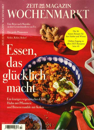 Titelbild der Ausgabe 3/2022 von ZEITmagazin Wochenmarkt. Diese Zeitschrift und viele weitere Kochzeitschriften und Backzeitschriften als Abo oder epaper bei United Kiosk online kaufen.