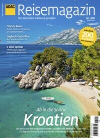 Titelbild der Ausgabe 200/2024 von ADAC Reisemagazin. Diese Zeitschrift und viele weitere Reisemagazine, Freizeitmagazine und Wissensmagazine als Abo oder epaper bei United Kiosk online kaufen.