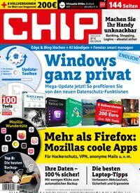 Titelbild der Ausgabe 5/2024 von Chip. Diese Zeitschrift und viele weitere Computerzeitschriften, Tabletmagazine und Smartphonemagazine als Abo oder epaper bei United Kiosk online kaufen.