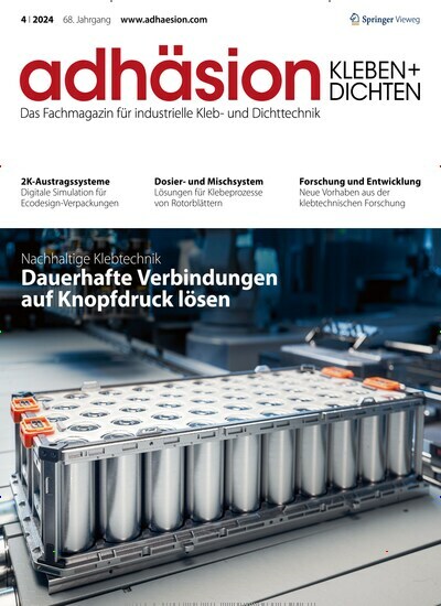 Titelbild der Ausgabe 4/2024 von adhäsion KLEBEN & DICHTEN. Diese Zeitschrift und viele weitere Industriemagazine und Handwerkmagazine als Abo oder epaper bei United Kiosk online kaufen.