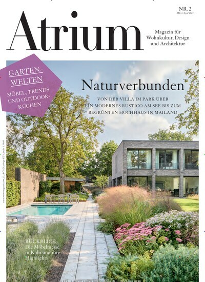 Titelbild der Ausgabe 2/2024 von Atrium. Diese Zeitschrift und viele weitere Gartenzeitschriften und Wohnzeitschriften als Abo oder epaper bei United Kiosk online kaufen.