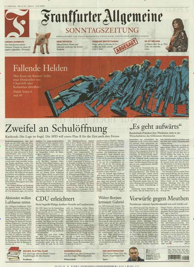 Titelbild der Ausgabe 25/2020 von Frankfurter Allgemeine Sonntagszeitung F.A.S.. Diese Zeitschrift und viele weitere Zeitungsabos als Abo oder epaper bei United Kiosk online kaufen.