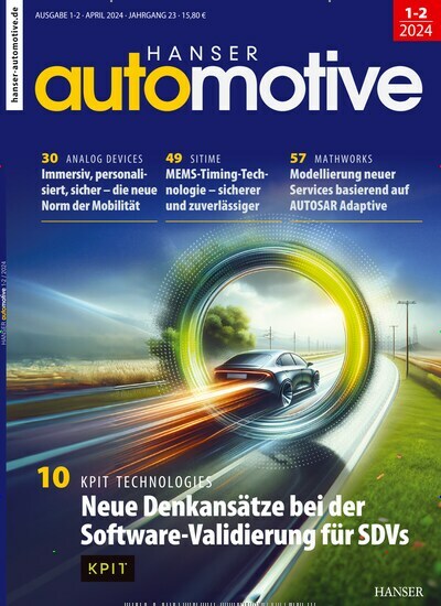 Titelbild der Ausgabe 1/2024 von HANSER automotive. Diese Zeitschrift und viele weitere Industriemagazine und Handwerkmagazine als Abo oder epaper bei United Kiosk online kaufen.