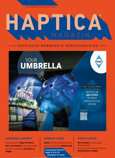 Titelbild der Ausgabe 2/2024 von Haptica Magazin. Diese Zeitschrift und viele weitere Businessmagazine als Abo oder epaper bei United Kiosk online kaufen.