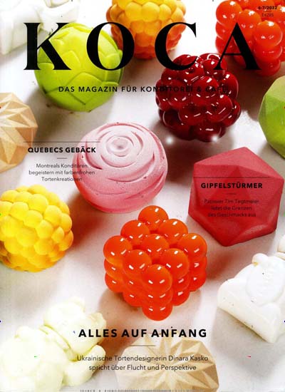 Titelbild der Ausgabe 6/2022 von Konditorei & Café Patisserie KOCA. Diese Zeitschrift und viele weitere Gastronomiezeitschriften, Fashionmagazine, Beautymagazine als Abo oder epaper bei United Kiosk online kaufen.
