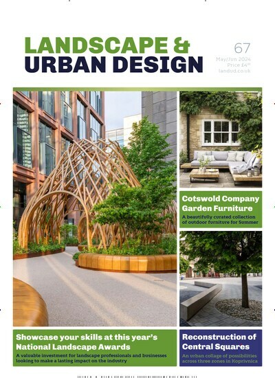 Titelbild der Ausgabe 67/2024 von Landscape & Urban Design. Diese Zeitschrift und viele weitere Gartenzeitschriften und Wohnzeitschriften als Abo oder epaper bei United Kiosk online kaufen.