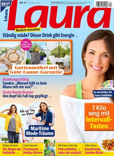 Titelbild der Ausgabe 17/2024 von Laura. Diese Zeitschrift und viele weitere Frauenzeitschriften als Abo oder epaper bei United Kiosk online kaufen.
