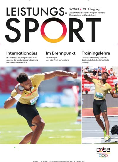 Titelbild der Ausgabe 5/2023 von Leistungssport. Diese Zeitschrift und viele weitere Freizeit-Fachmagazine und Hobby-Fachzeitschriften als Abo oder epaper bei United Kiosk online kaufen.
