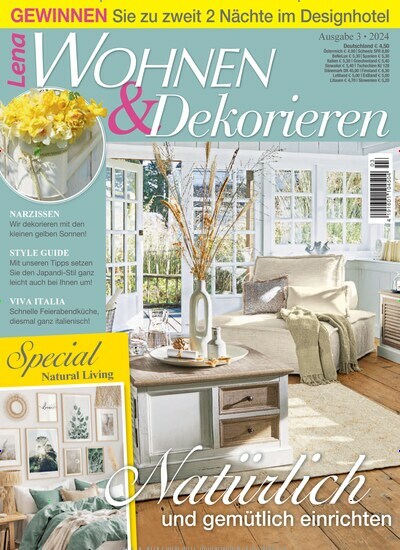 Titelbild der Ausgabe 3/2024 von Lena Wohnen & Dekorieren. Diese Zeitschrift und viele weitere Gartenzeitschriften und Wohnzeitschriften als Abo oder epaper bei United Kiosk online kaufen.