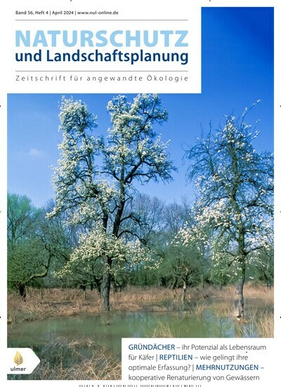 Titelbild der Ausgabe 4/2024 von Naturschutz und Landschaftsplanung. Diese Zeitschrift und viele weitere Naturzeitschriften, Landwirtschaftszeitungen und Umweltmagazine als Abo oder epaper bei United Kiosk online kaufen.