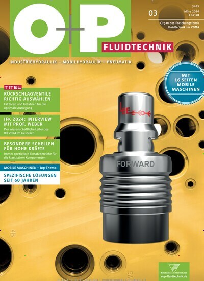 Titelbild der Ausgabe 3/2024 von O+P Fluidtechnik. Diese Zeitschrift und viele weitere Industriemagazine und Handwerkmagazine als Abo oder epaper bei United Kiosk online kaufen.