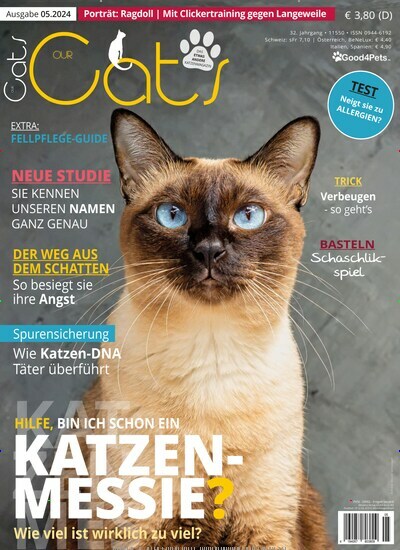 Titelbild der Ausgabe 5/2024 von Our Cats. Diese Zeitschrift und viele weitere Elternzeitschriften und Tierzeitschriften als Abo oder epaper bei United Kiosk online kaufen.