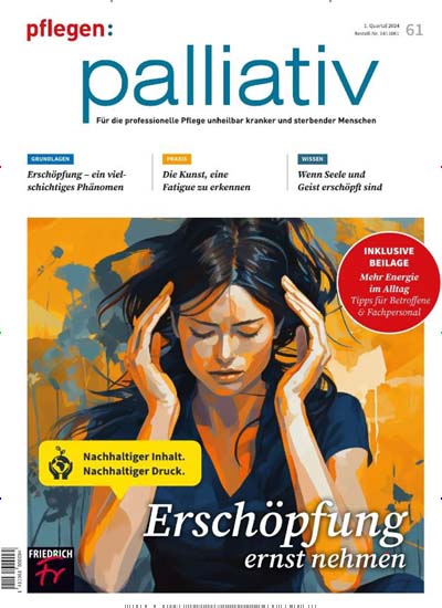 Titelbild der Ausgabe 61/2024 von pflegen palliativ. Diese Zeitschrift und viele weitere Pflegezeitschriften und medizinische Fachzeitschriften als Abo oder epaper bei United Kiosk online kaufen.