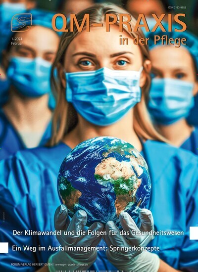 Titelbild der Ausgabe 1/2024 von QM-Praxis in der Pflege. Diese Zeitschrift und viele weitere Pflegezeitschriften und medizinische Fachzeitschriften als Abo oder epaper bei United Kiosk online kaufen.