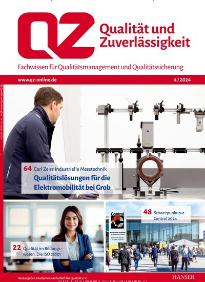 Titelbild der Ausgabe 4/2024 von QZ Qualität und Zuverlässigkeit. Diese Zeitschrift und viele weitere Industriemagazine und Handwerkmagazine als Abo oder epaper bei United Kiosk online kaufen.