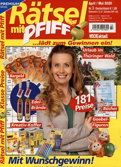 Titelbild der Ausgabe 3/2020 von Rätsel mit Pfiff. Diese Zeitschrift und viele weitere Groschenromane und Rätselhefte als Abo oder epaper bei United Kiosk online kaufen.