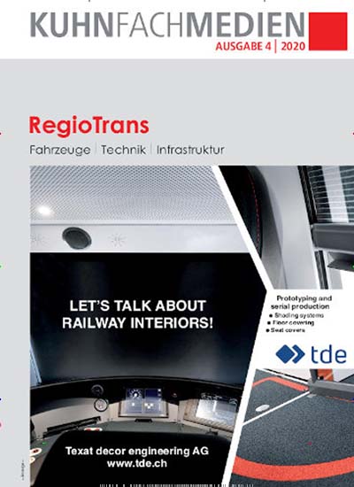 Titelbild der Ausgabe 4/2020 von RegioTrans. Diese Zeitschrift und viele weitere Logistikmagazine und Medienmagazine als Abo oder epaper bei United Kiosk online kaufen.