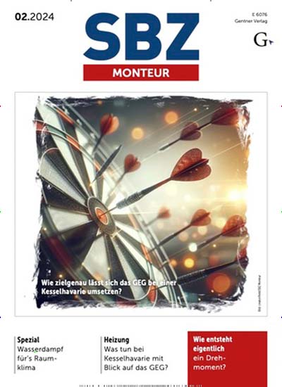 Titelbild der Ausgabe 2/2024 von SBZ monteur. Diese Zeitschrift und viele weitere Architekturzeitschriften und Bauzeitschriften als Abo oder epaper bei United Kiosk online kaufen.