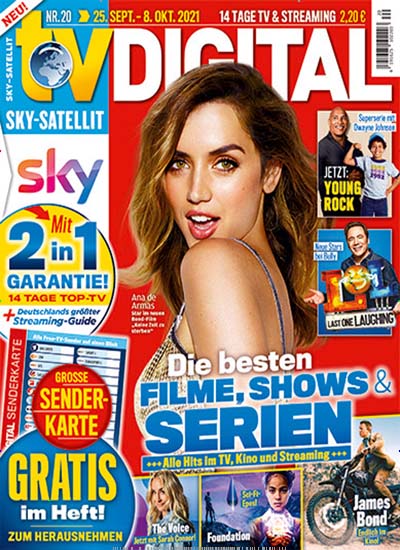 Titelbild der Ausgabe 20/2021 von TV Digital Sky Satelliten Ausgabe. Diese Zeitschrift und viele weitere Programmzeitschriften als Abo oder epaper bei United Kiosk online kaufen.
