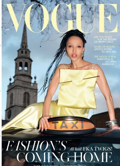 Titelbild der Ausgabe 4/2024 von Vogue UK. Diese Zeitschrift und viele weitere Modemagazine und DIY-Magazine als Abo oder epaper bei United Kiosk online kaufen.