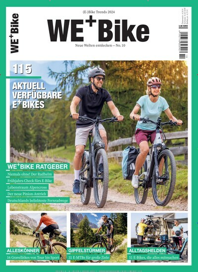 Titelbild der Ausgabe 10/2024 von We + Bike. Diese Zeitschrift und viele weitere Sportmagazine als Abo oder epaper bei United Kiosk online kaufen.