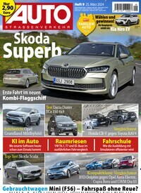 Titelbild der Ausgabe 9/2024 von Auto Straßenverkehr. Diese Zeitschrift und viele weitere Automagazine und Motorradzeitschriften als Abo oder epaper bei United Kiosk online kaufen.
