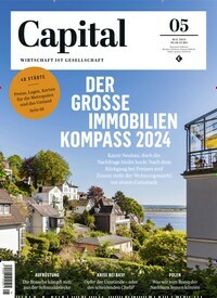 Titelbild der Ausgabe 5/2024 von Capital. Diese Zeitschrift und viele weitere Wirtschaftsmagazine und Politikmagazine als Abo oder epaper bei United Kiosk online kaufen.