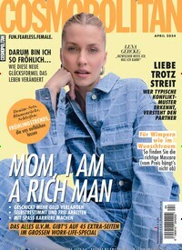 Titelbild der Ausgabe 4/2024 von Cosmopolitan. Diese Zeitschrift und viele weitere Frauenzeitschriften als Abo oder epaper bei United Kiosk online kaufen.