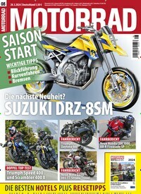 Titelbild der Ausgabe 8/2024 von Motorrad. Diese Zeitschrift und viele weitere Automagazine und Motorradzeitschriften als Abo oder epaper bei United Kiosk online kaufen.